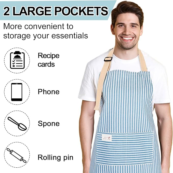 Janmercy 24 Pcs Aprons for Women Men - Image 6