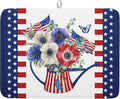 Patriotic American Flag Dish Drying Mat 18x24 Inch Spring Summer Flower 4th of by Kawani