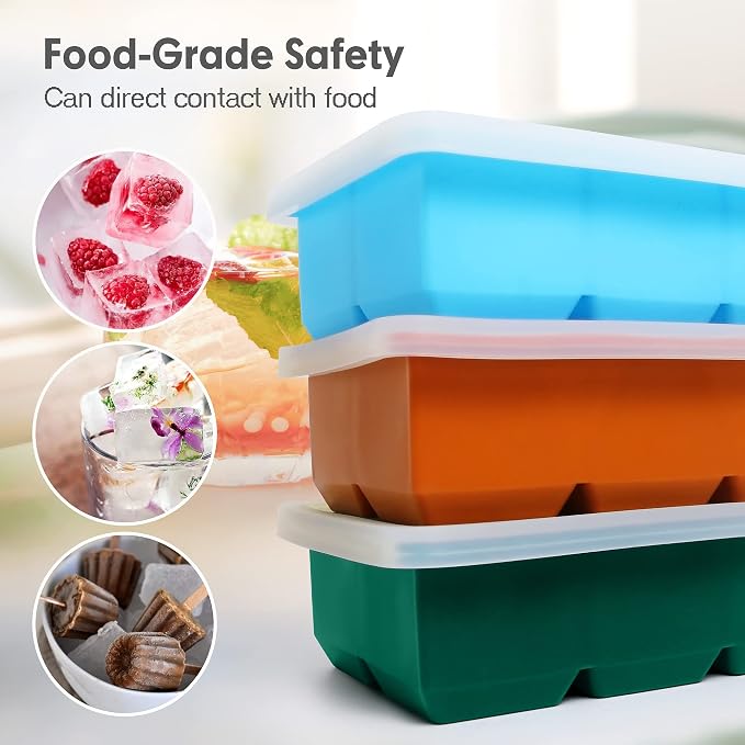 Excnorm Silicone Ice Cube Trays 3 Pack - Image 8