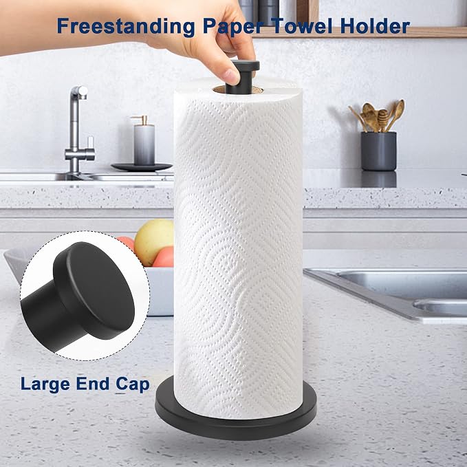 NearMoon Standing Paper Towel Holder, Kitchen Paper Towel Tissue Holder- - Image 4