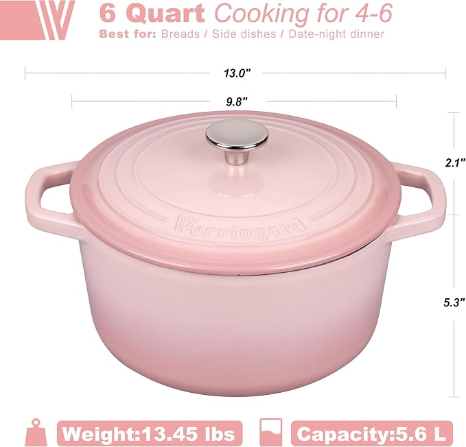 VORRINGARD Enameled Cast Iron Dutch Oven Pot - Image 2