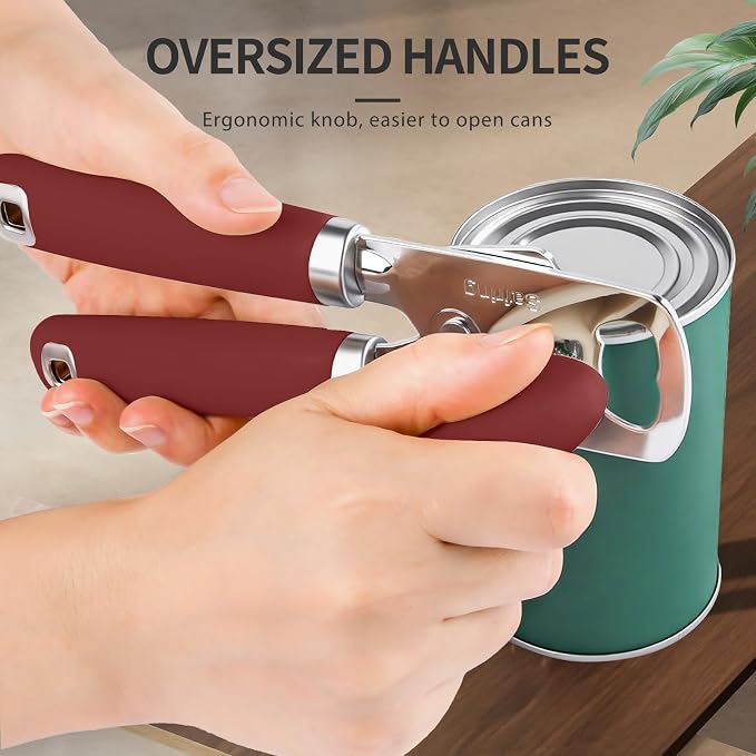 Safring Can Opener Manual, Heavy Duty Stainless Steel Smooth Edge Can Openers - Image 5