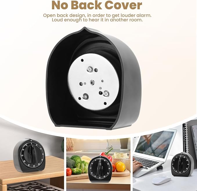 Kitchen Timers for Cooking, 60 Minute Wind Up - Image 6