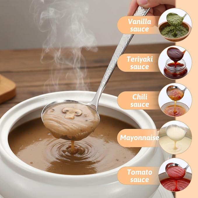 Gravy Ladle Stainless Steel 7.8'' Soup Ladles - Image 3