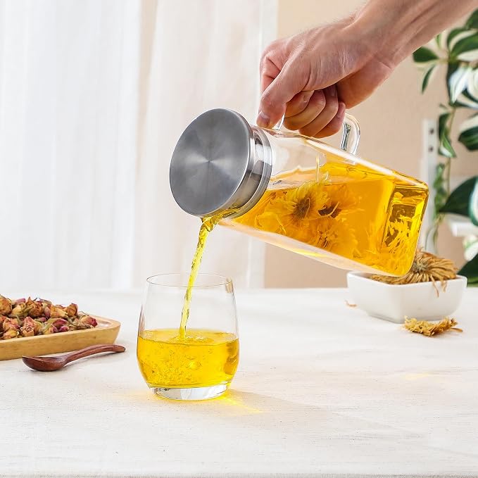 40 oz, 1.2Liter Square Glass Pitcher - Image 6