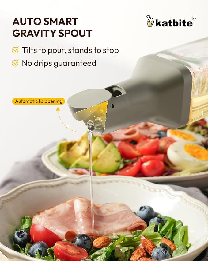 katbite 16oz Glass Olive Oil Dispenser Bottle - Image 3