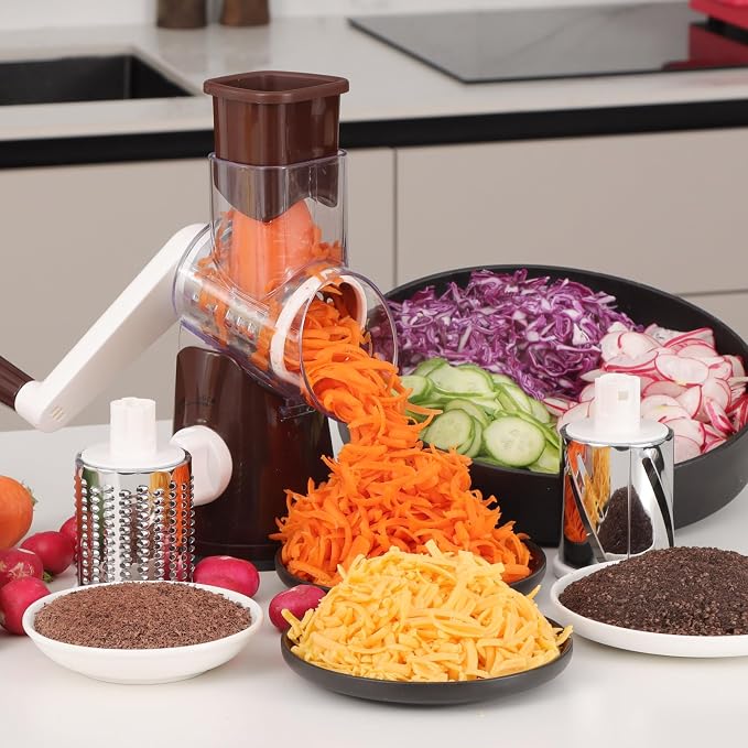 Cambom Rotary Cheese Grater Hand Crank Cheese Shredder - Image 9