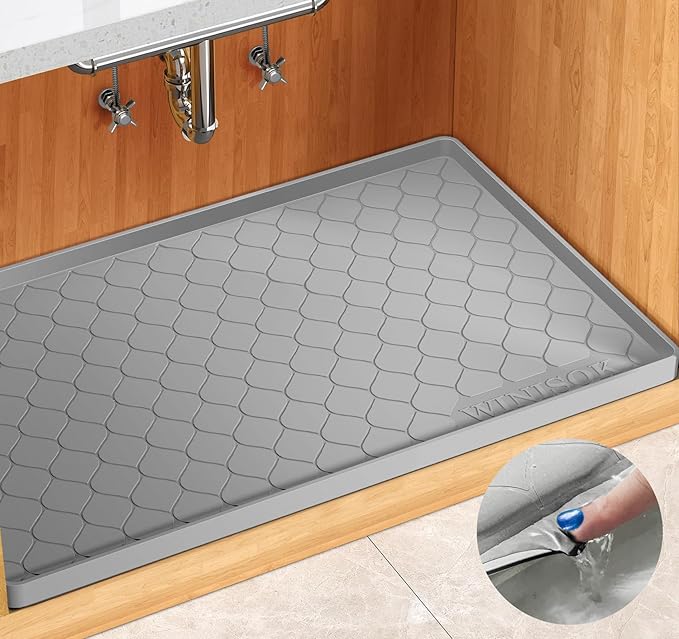 Winisok Silicone Under Sink Mat 31" x 19", kitchen Essentials and Gadgets by Winisok