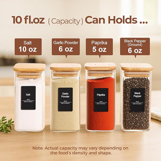 ComSaf 6Pcs 10 oz Large Spice Jars - Image 2