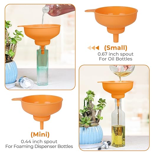Wide Mouth Kitchen Funnel, Food Grade Plastic Cooking Canning Funnel - Image 3