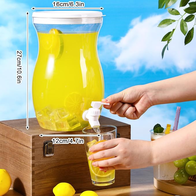 Havawish 2 Pcs 1 Gallon Plastic Beverage Dispenser - Image 2