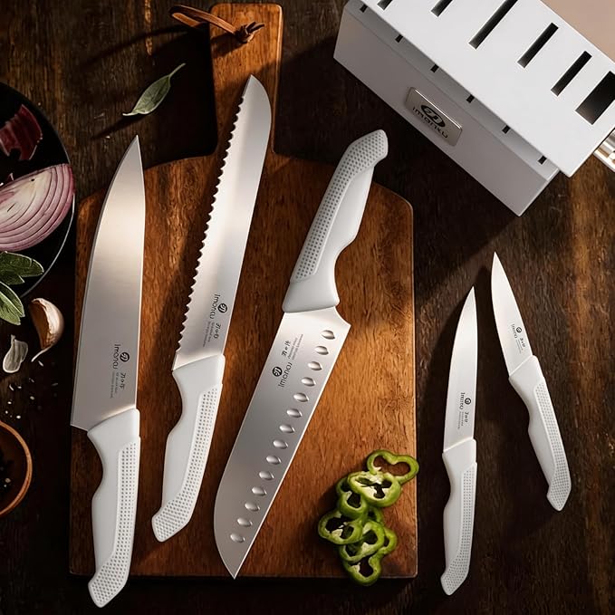 imarku 14-Piece Kitchen Knife Set, Ultra-Sharp Steak Knives Set of 6, Ergonomic - Image 4