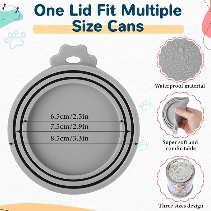 Uiifan Cat Food Lid Cat Food Can Covers Lids 8 Pcs Pet Can Supplies Set 5 - Image 5