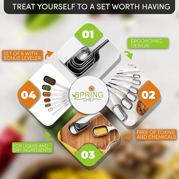 Spring Chef Stainless Steel Measuring Spoons Set of 7 - Image 7