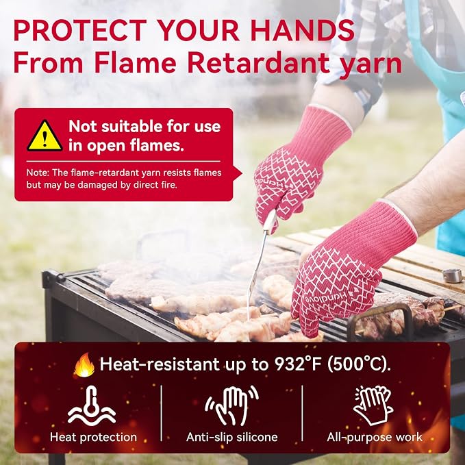 HandLove Aramid Heat Resistant BBQ Gloves – Grilling & Oven Gloves - Image 7
