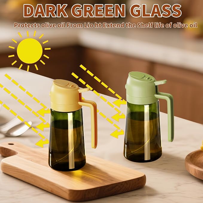 SWEET VIEW Olive Oil Dispenser and Oil Sprayer – 16oz/470ml Glass Light-Proof - Image 8