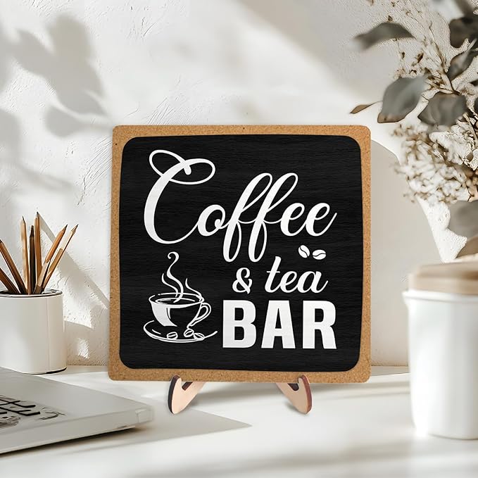 Coffee Bar Sign Plaque Decor, Cafe Station Accessorie - Image 3