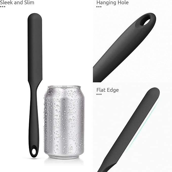 U-Taste Skinny Silicone Jar Spatula: 600ºF Heat-Resistant Food-Grade 10in Long - Image 6