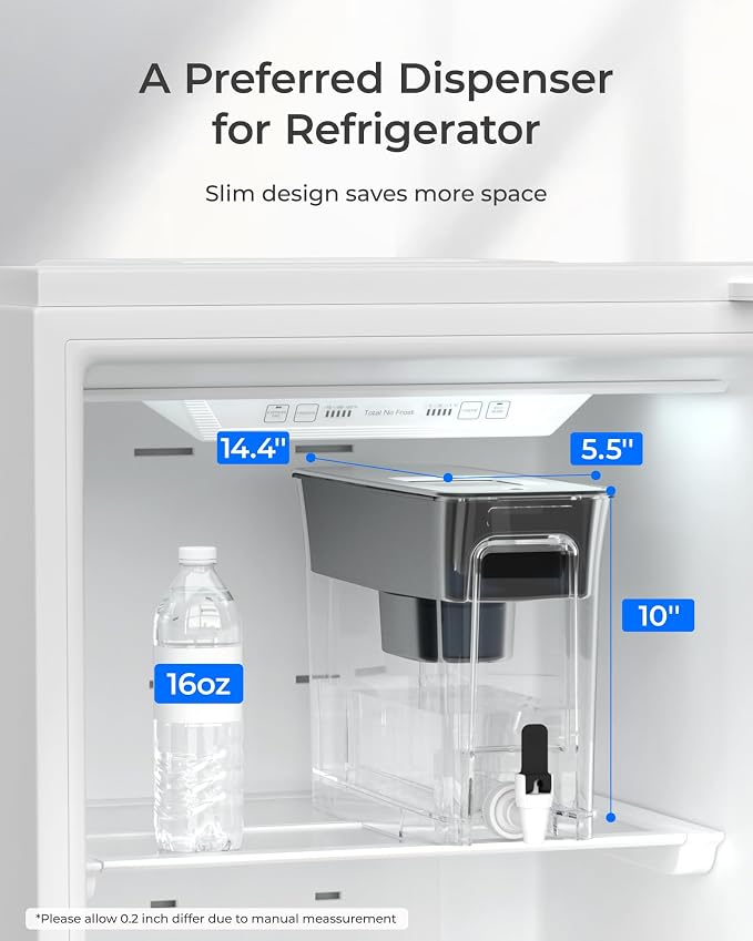 Waterdrop Slim Alkaline Water Filter Dispenser, Large 35-Cup, Up to PH 9.5 - Image 2