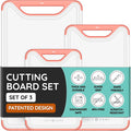 Cutting Boards for Kitchen, Plastic Cutting Board Set of 3, Dishwasher Safe by JulyHome