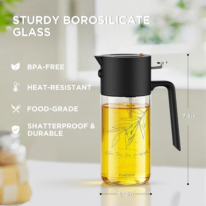 PLAPITATE 17oz/500ml Premium Olive Oil Sprayer - Image 8