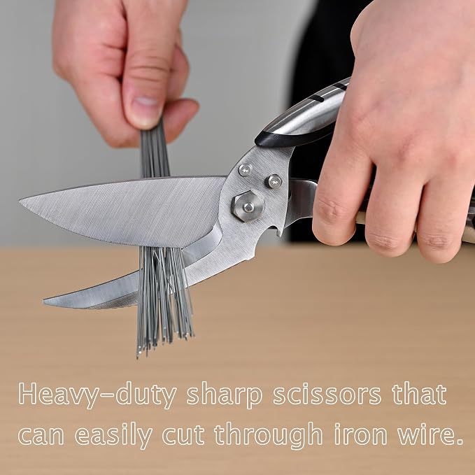 Kitchen Shears Heavy Duty, Stainless Steel Sharp Poultry Kitchen Scissors - Image 8