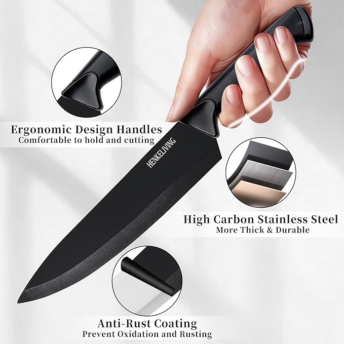 Knife Set, 14-Piece Kitchen Knives Set - Image 3