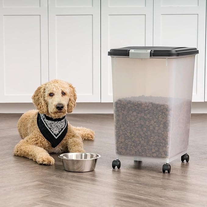 IRIS USA Airtight Dog Food Storage Container, Attachable Wheels, - Image 6