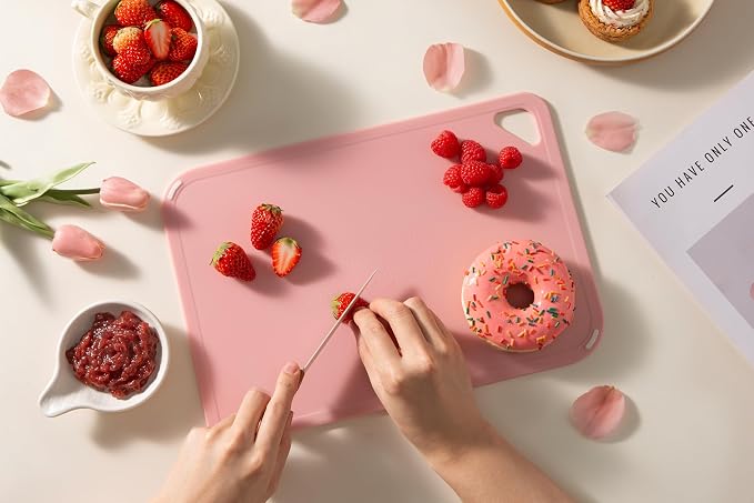 THETCHRY Plastic Cutting Board Set, Cutting Board - Image 5
