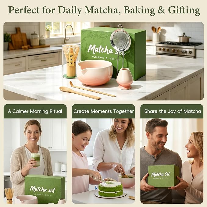 Matcha Whisk Set, Ceramic Matcha Set Includes Bowl & Holder, Bamboo Whisk - Image 8