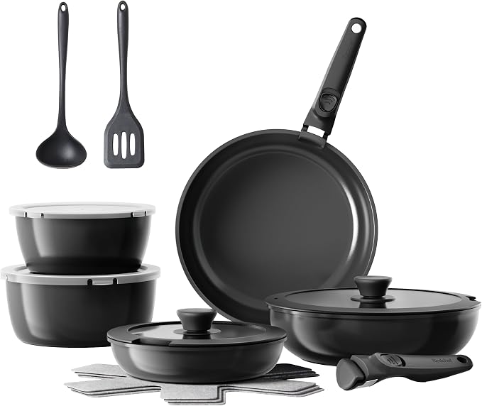 Redchef 16pcs Ceramic Pots and Pans Set Non Stick, Nonstick Kitchen Cookware Set by Redchef