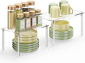 Delamu Clear Kitchen Cabinet Organizer, Stackable Cabinet Shelf by DELAMU
