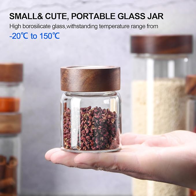 6 pc Glass Spice jars Glass Jars - Image 4