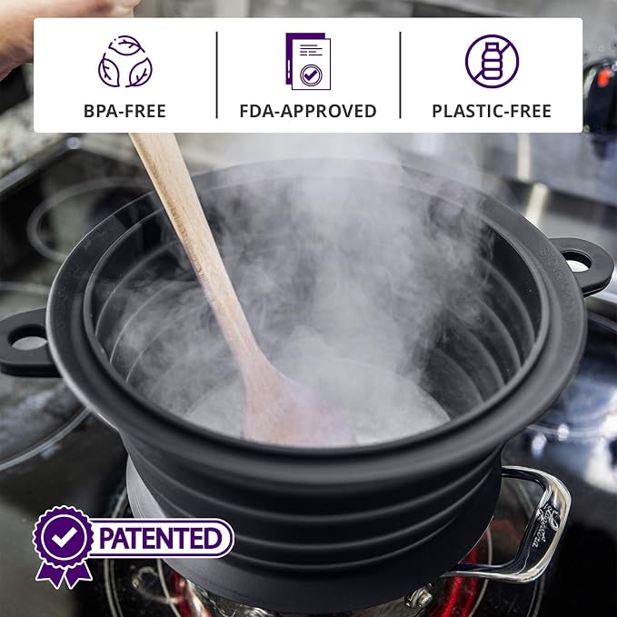 L.I.Q Silicone Splatter Guard – Fits 8 and 10 Inch Pots – Microwave Safe and - Image 7
