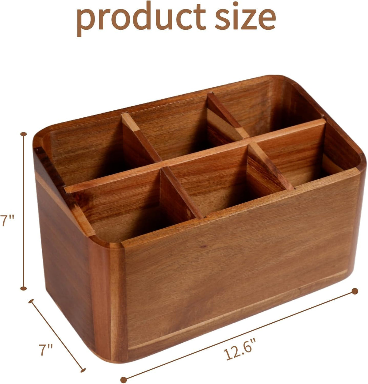 Wooden Kitchen Utensil Holder Organizer for Counter or Countertop