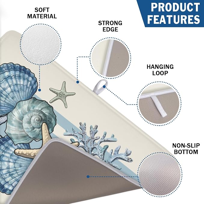 Nautical Coastal Dish Drying Mat - Image 3