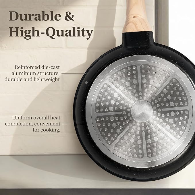 NEWBULIG 25-Piece Nonstick Cookware Set, Granite Pots and Pans - Image 5