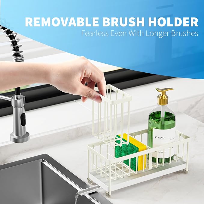 Cisily Sponge Holder for Kitchen Sink, Sink Caddy Organizer - Image 5