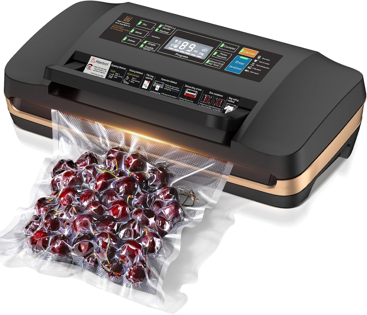 95KPa Powerful Commercial Vacuum Sealer Machine, 2X Strength Double