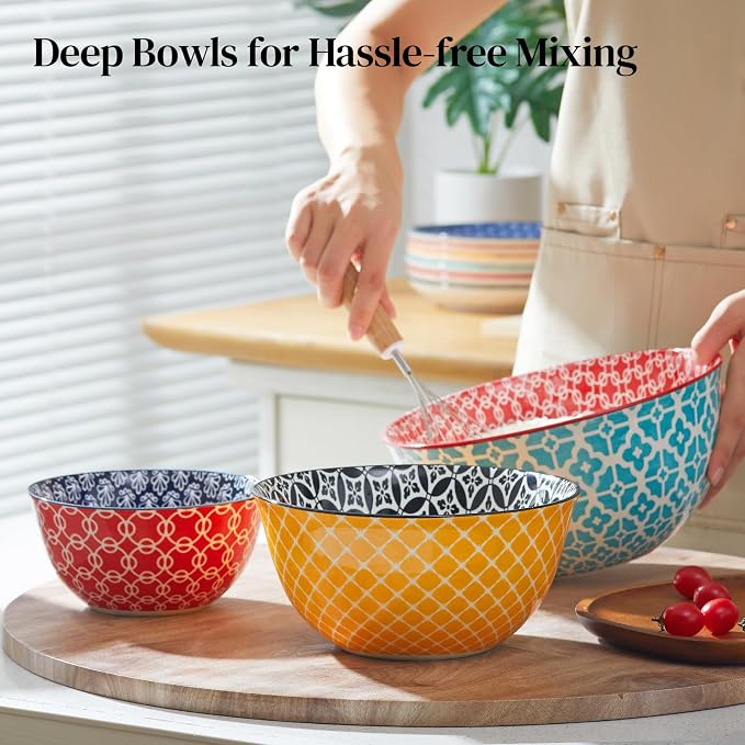 DOWAN Mixing Bowls, Ceramic Mixing Bowls - Image 3
