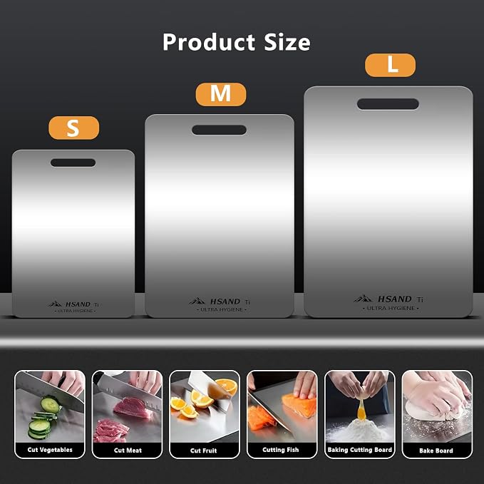 Titanium Cutting Boards for Kitchen, 100% Pure Titanium Cutting Boards - Image 9