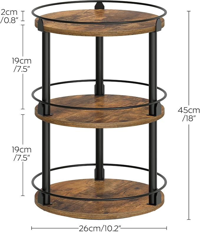 YATINEY 3-Tier Lazy Susan Organizer, Rotating Spice Rack, Spinning Organizer - Image 7