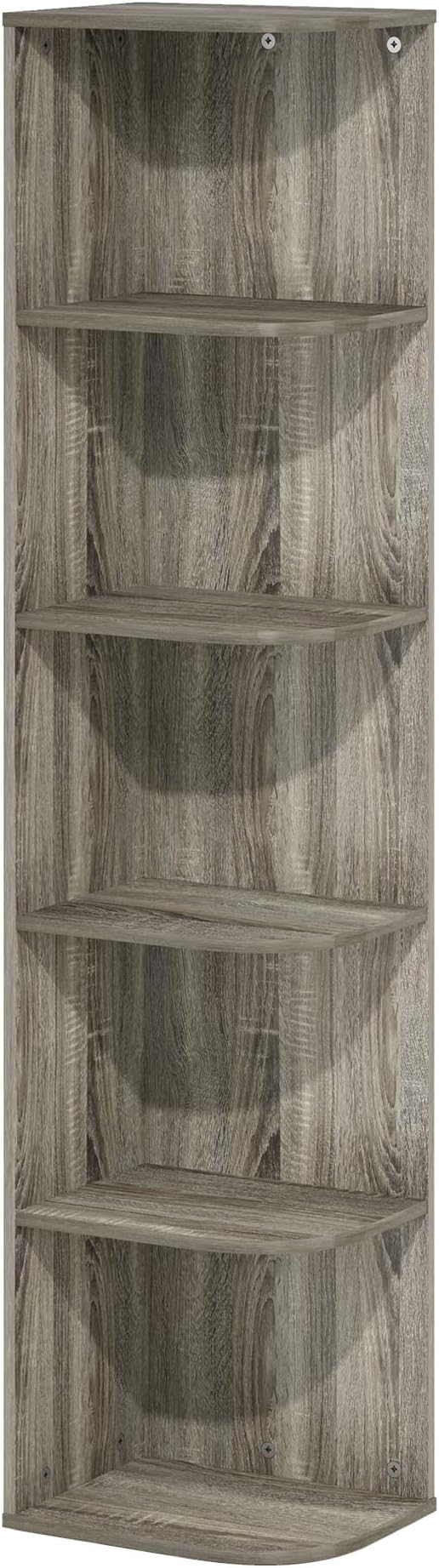 Furinno PASIR Book Shelf, 5-Tier Corner Bookshelf - Image 6