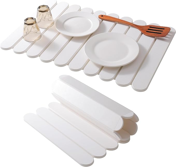 Large White Stone Dish Drying Mats by Unknown