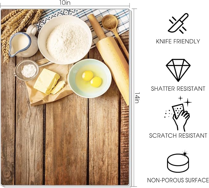 JAMBALAY Tempered Glass Cutting Board, Scratch Resistant, Heat Resistant - Image 2