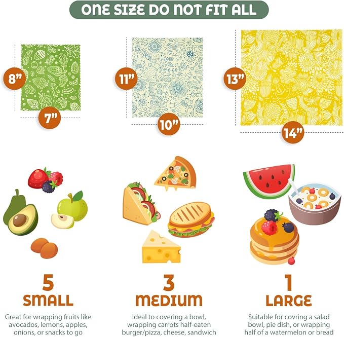 Akeeko Reusable Beeswax Food Wraps - Image 2