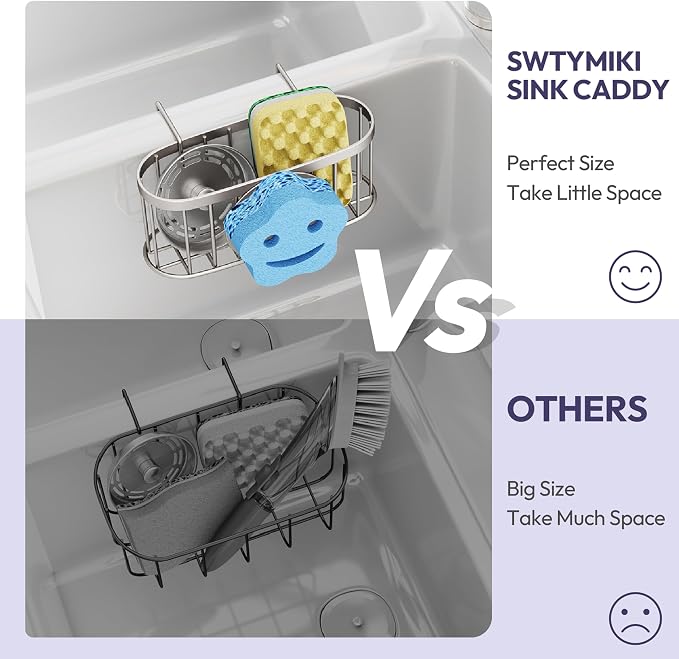 SWTYMIKI Sponge Holder for Kitchen Sink - Image 4
