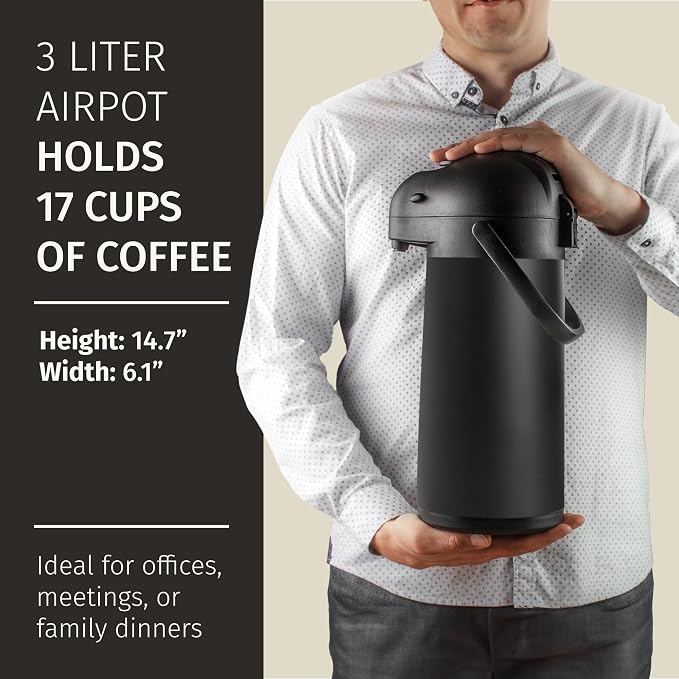 Airpot Coffee Dispenser With Pump, 36 Hours Cold - Image 3