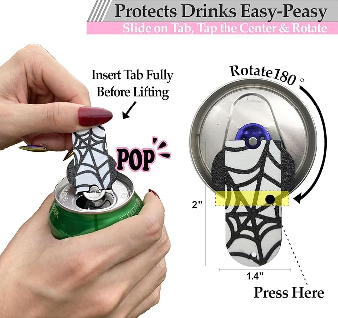 Soda Can Tab Opener Mini Soda Can Cover Easy Tab Opener and Drink Protector - Image 2
