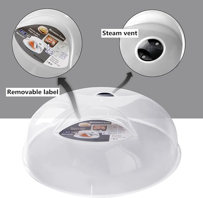 Microwave Splatter Cover for Food Large Microwave Plate Cover Guard Lid - Image 3